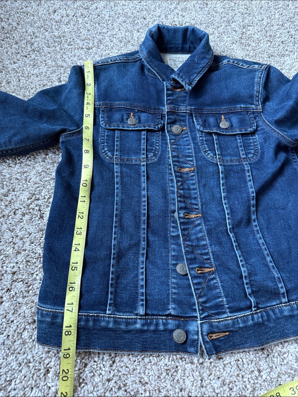 Ralph Lauren Dark Blue Denim Trucker Jacket Medium for Kids? - Picture 5 of 9